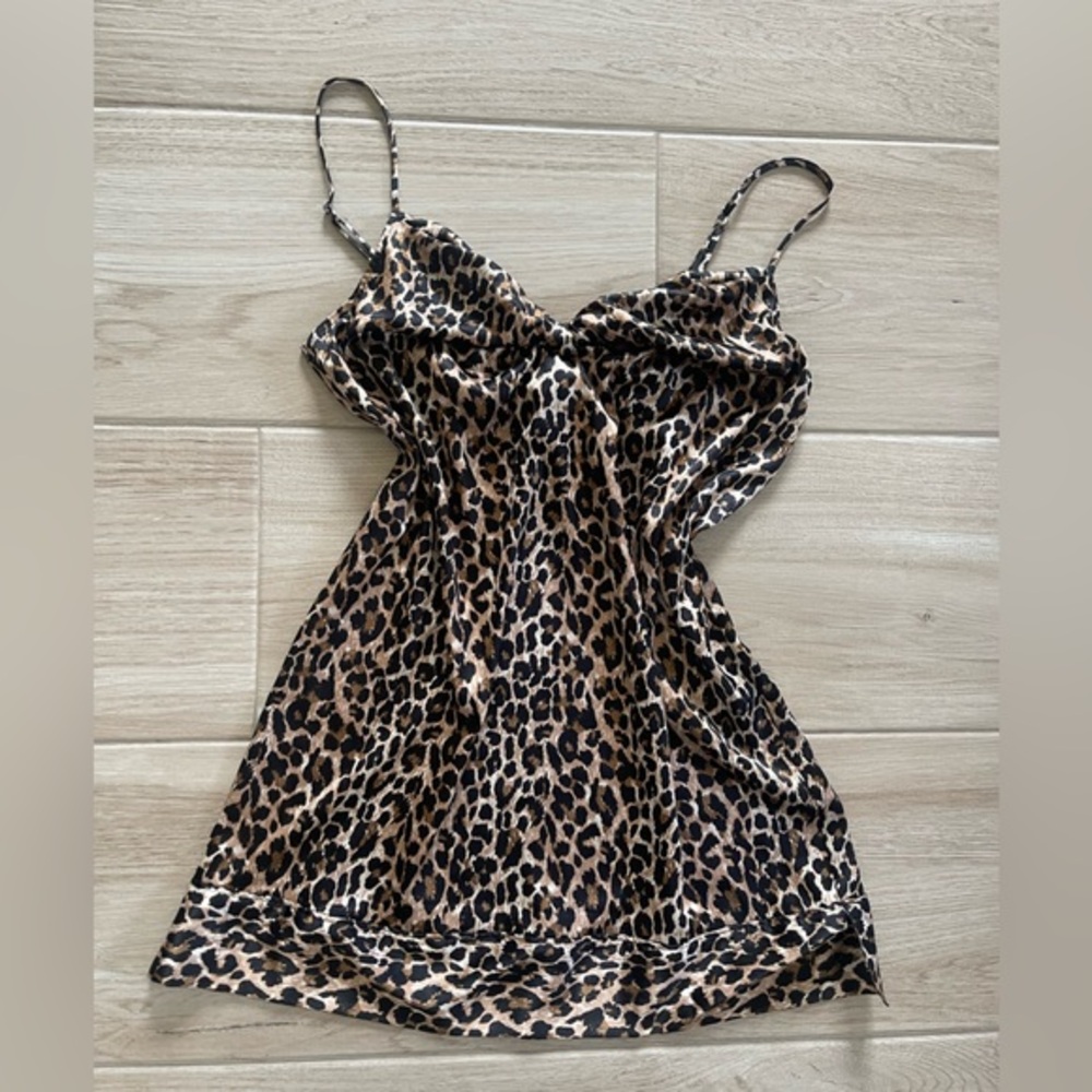 Victoria’s‎ Secret Leopard Print Silky Cami Dress
